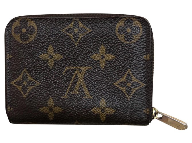 Louis Vuitton portafoglio zippy Marrone Tela  ref.122689