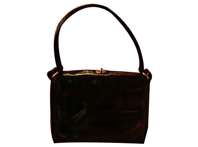 Gucci Kelly patent leather shoulder bag Black  ref.122705