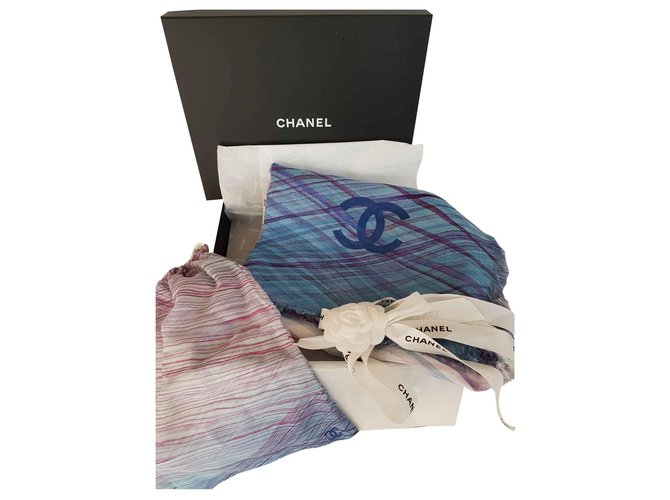 chanel scarf Multiple colors Cotton  ref.122734