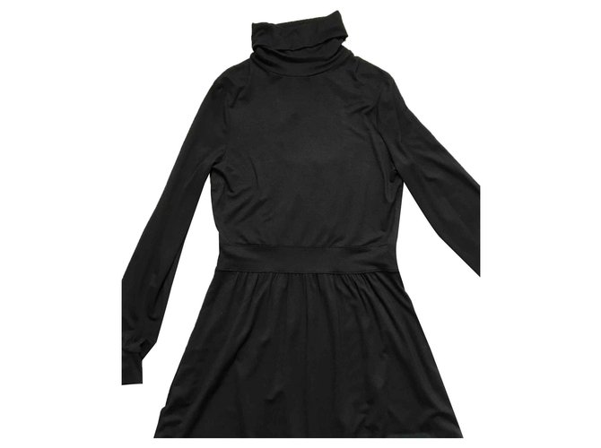 Autre Marque Dress "Three Dots" black EUA Preto Viscose  ref.122810
