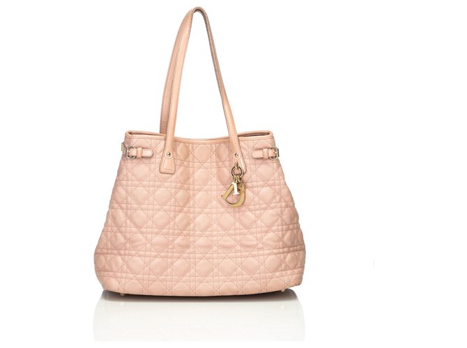 Dior-Rosa-Cannage-Panarea-Tasche Pink Leder  ref.122853