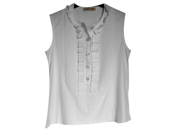 See by Chloé See by Chlóe ruffle top White Cotton Elastane  ref.122935