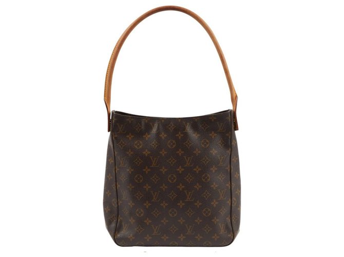Louis Vuitton - Looping - Vintage Brown Leather Cloth  ref.122956