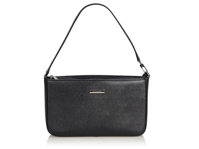 Cuir Burberry Sac En Sacs Bandoulière À Main Noir sQdBtrCxho