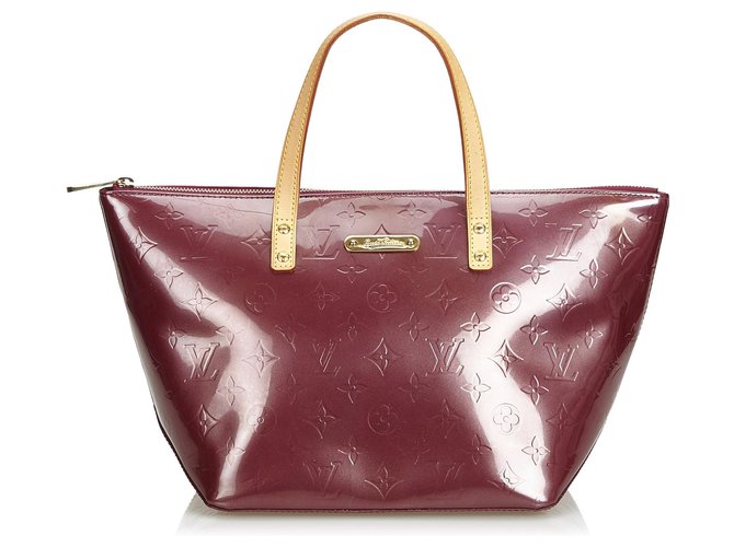 Louis Vuitton Purple Vernis Bellevue PM Handbag Brown Beige Leather Patent leather  ref.123104