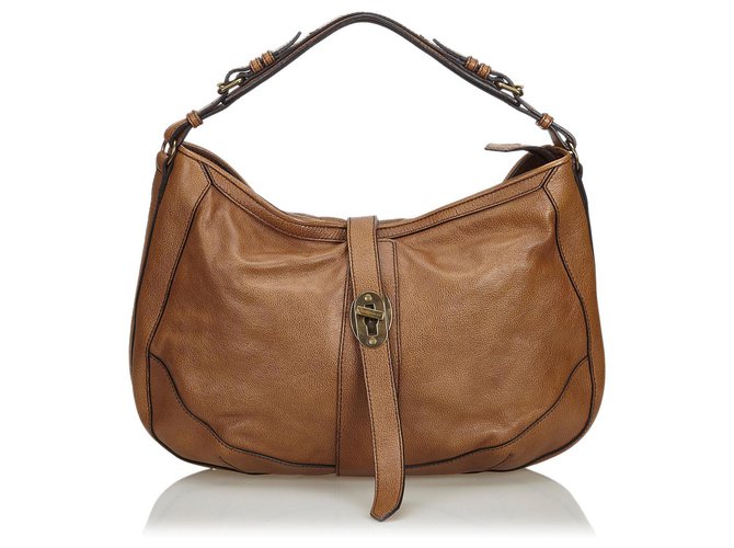 Burberry Brown Leather Shoulder Bag  ref.123133