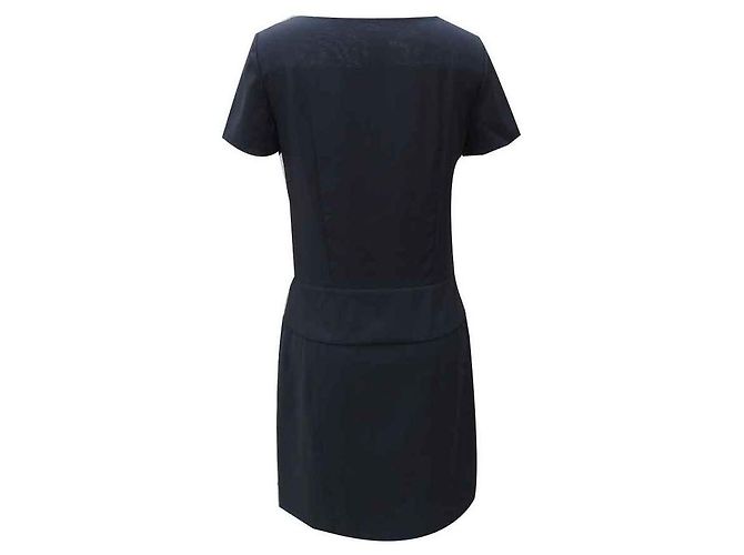 Vestido Chloé preto de seda algodão e lã