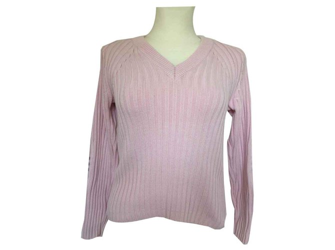 BURBERRY-Pullover Pink Baumwolle  ref.123356