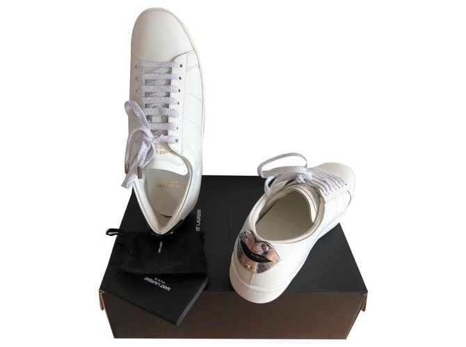 Saint Laurent scarpe da ginnastica Bianco Pelle  ref.123406