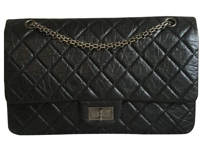  Chanel Reissue 277 Black Leather  - Joli Closet