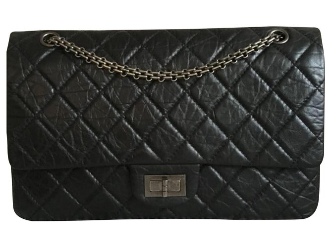 2.55 Chanel Reissue 277 Cuir Noir  ref.123444