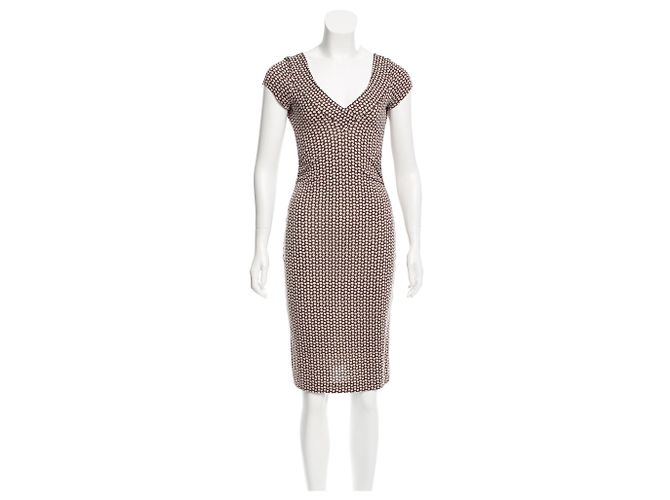 Diane Von Furstenberg Abito vintage in seta DvF Estava Multicolore