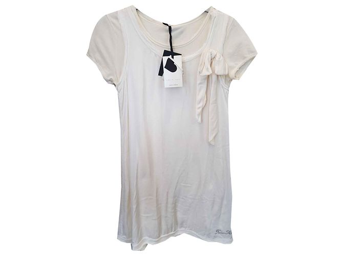 Robe Twin Set Crème Viscose Fille 11-12 ans