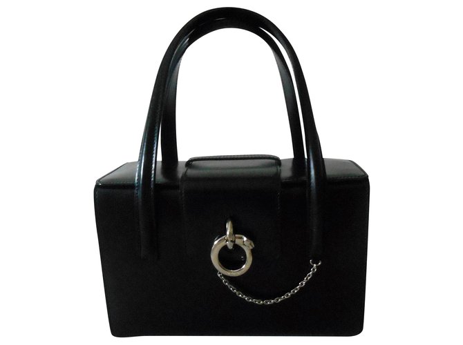 Cartier handbag Black Leather  ref.123601
