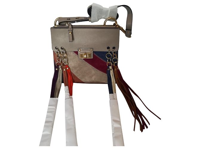 Chloé JANE leather multicolor bag Blue Multiple colors Grey Mustard Navy blue Lavender Dark blue