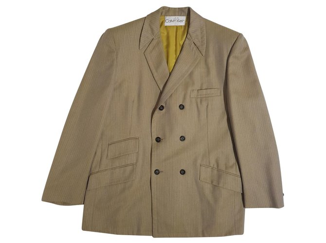 Calvin Klein Blazers Jackets Multiple colors Yellow Wool  ref.123637