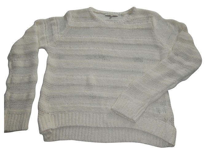 Pull maille Maje, blanc. Taille 2