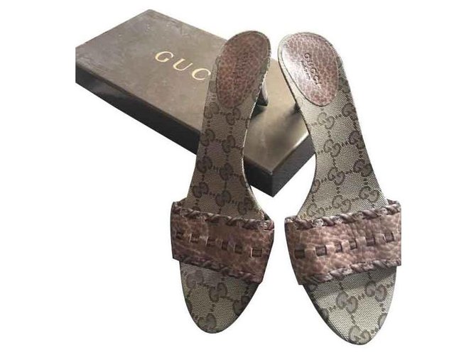 Gucci Mules Light brown Leather  ref.123646