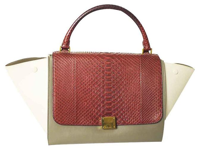Céline Trapeze Python Ledertasche mehrfarbig Mehrfarben