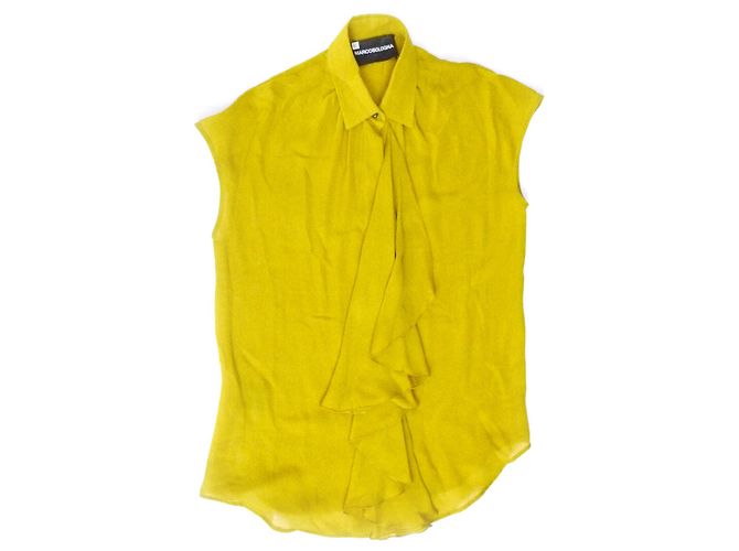 Autre Marque Top in seta Marco Bologna Giallo