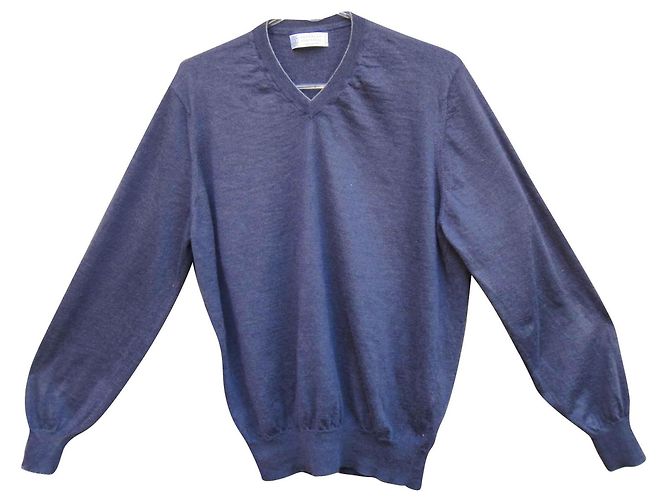 Brunello Cucinelli pull léger Brunello Cuccinelli cachemire et soie Blue