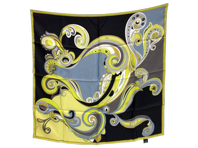 Emilio Pucci Printed silk carré Multiple colors  ref.123828