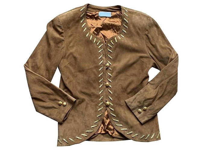 BRUNO MAGLI suede jacket Brown Golden