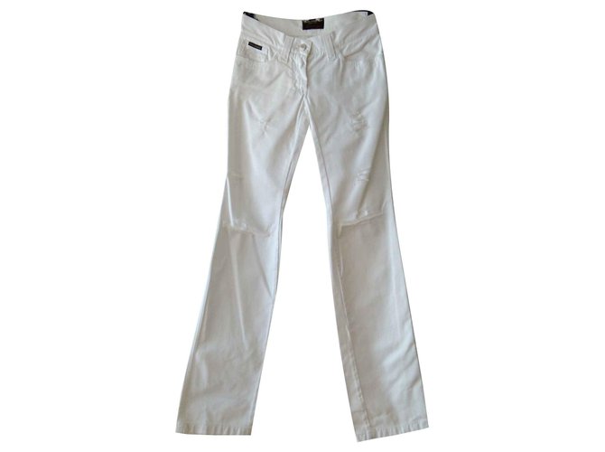 Dolce & Gabbana DOLCE&GABBANA White denim Jeans Cotton  ref.123932