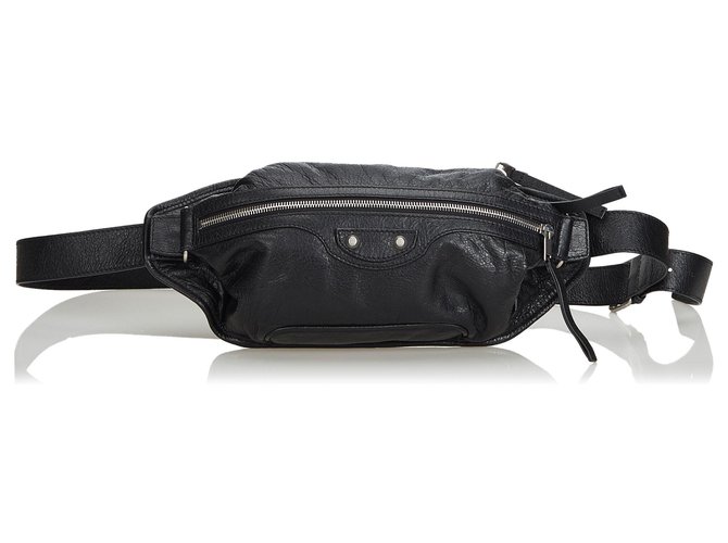 Balenciaga Black Lambskin Neolife Belt Bag Leather  ref.123984