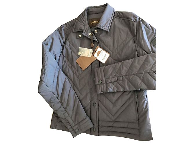 Louis Vuitton Daunenjacke Anthrazitgrau Dunkelblau