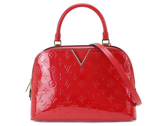 Louis Vuitton BOLSA Melrose Verniz 2Bolsa de ombro de bolsa de mão Vermelho Couro envernizado  ref.124054