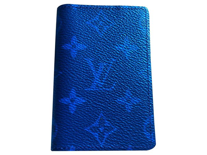 Louis Vuitton bolsillo organier Azul Cuero  ref.124080