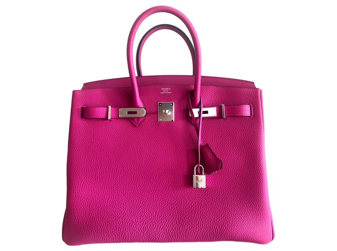 Hermès HERMES BIRKIN 35 Lila Rose Pink Leder  ref.124131