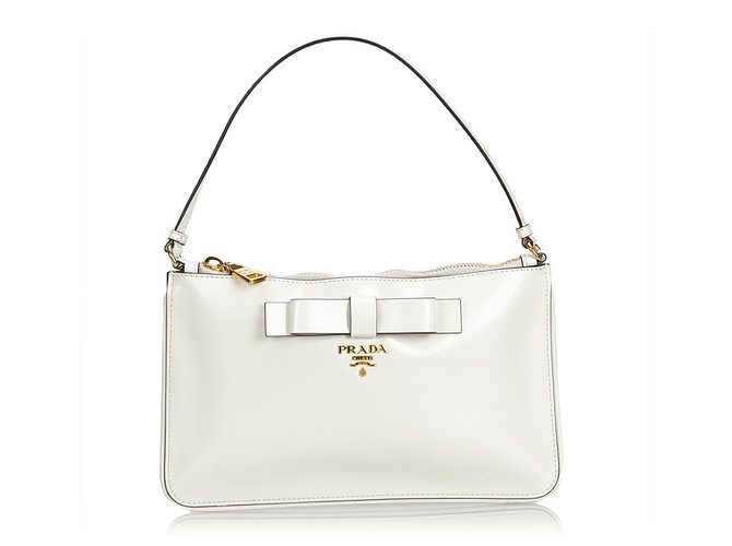 white patent purse