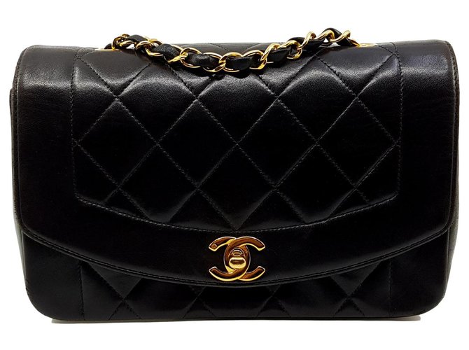 vintage chanel diana bolsa caviar