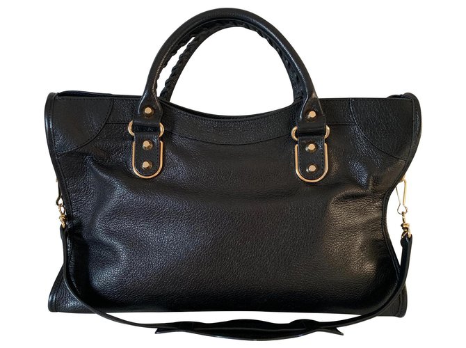 Balenciaga City Bag Black Leather  ref.124135