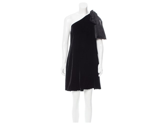 Diane Von Furstenberg DvF Elisano velvet dress Black Silk Viscose Elastane  ref.124305