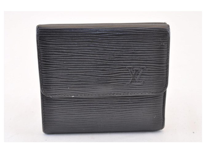 Louis Vuitton wallet Black Leather  ref.124315
