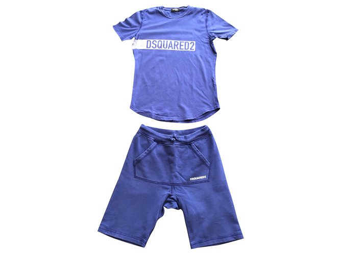 Dsquared2 Outfits Blue Cotton  ref.124336