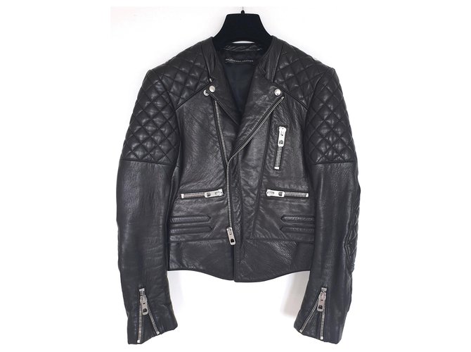 balenciaga leather jacket 36