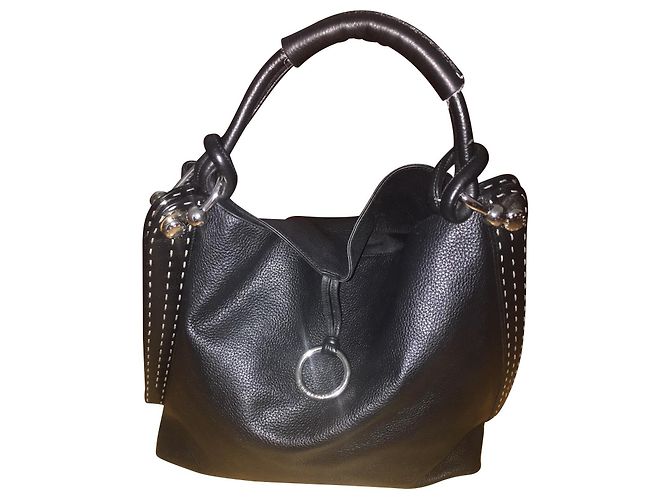 Borsa Bcbg Max Azria in pelle di agnello nera Nero