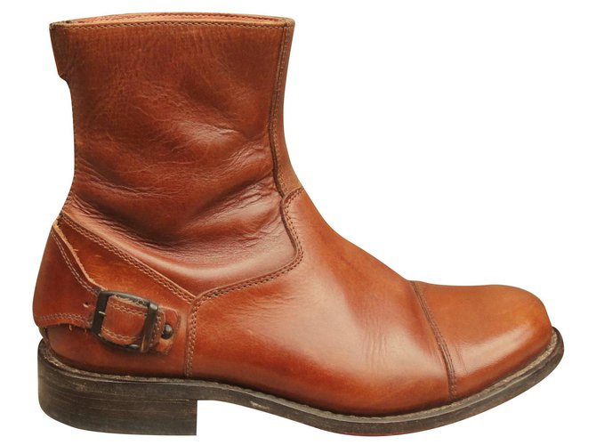 Autre Marque Marlboro Classics boots p 41 Light brown Leather  ref.124548