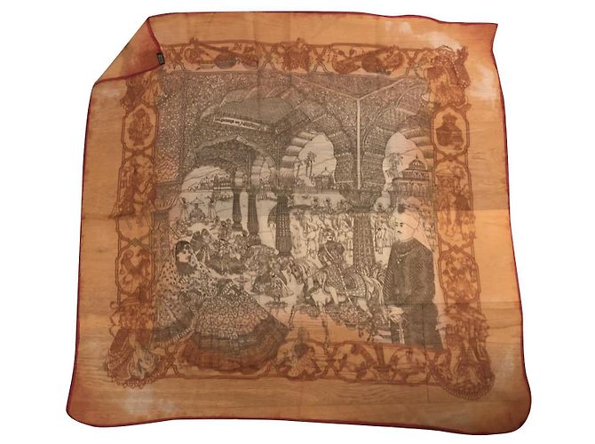 Hermès Chiffon quadrado Multicor