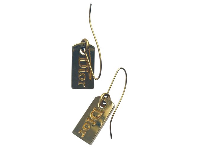 Dior Earrings Golden Steel  ref.124656