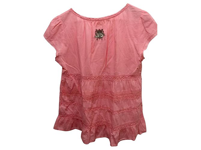 Odd Molly Tunica in cotone e pizzo Rosa