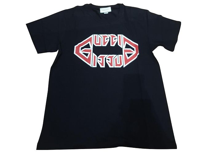 Camiseta Gucci de algodón negra XL