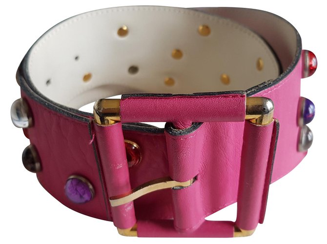 Saint Laurent Belts Pink Multiple colors Leather  ref.124685