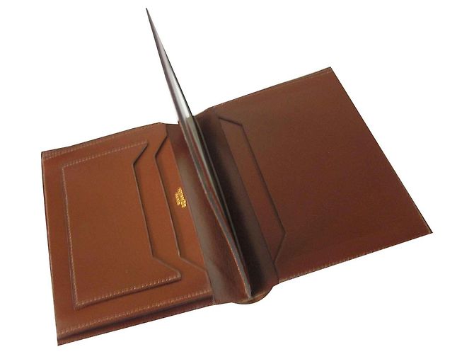 Hermès Wallet card holder Cognac