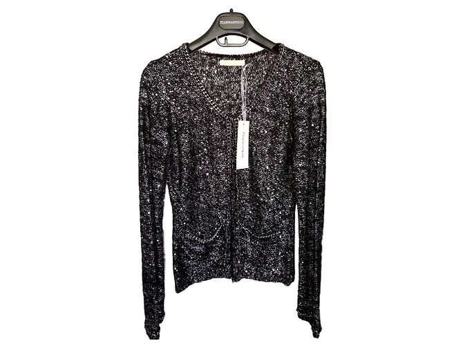 Autre Marque Peace N' Love Paillettenjacke Schwarz Silber