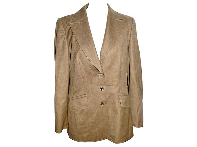 Escada wool blazer caramel